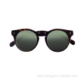 Oem New Fashion Unisex Polarized Fancy Round Cellulose Mazzucchelli Acetate Frame Sunglasses